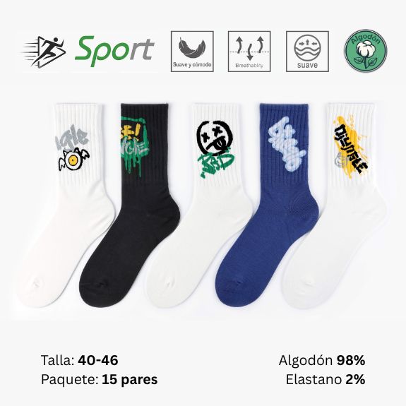 Lote 2 - Calcetines Deportivos Hombre