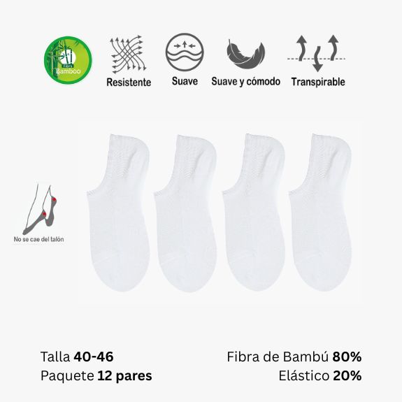 Lote 2 - Calcetines Pinkies Hombre Bambú